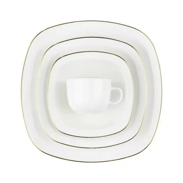 سرویس 98 پارچه چینی زرین-کواترو(مربع)-12 نفره-خط طلا (طلایی)-درجه عالی